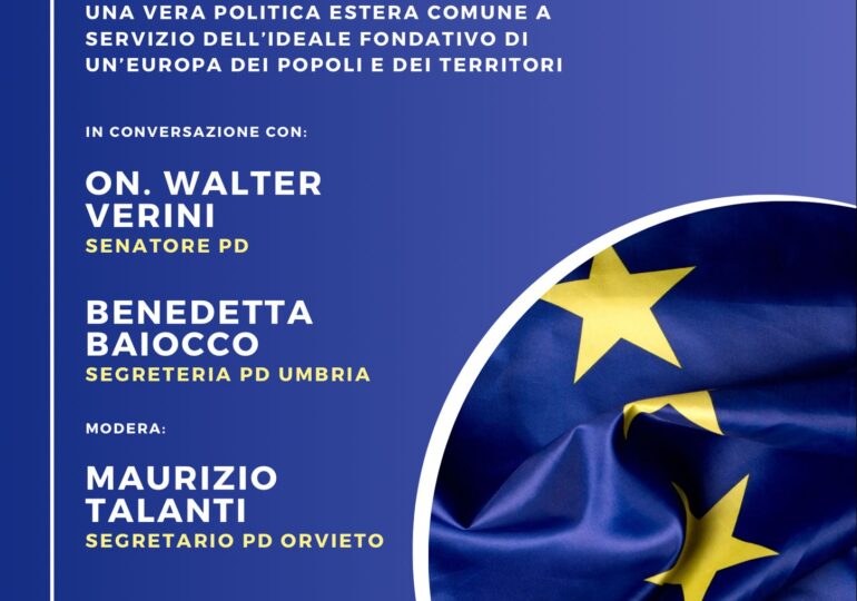 Europa coesa con una voce sola 24 marzo ore 21,15 Caffè Cavour Orvieto