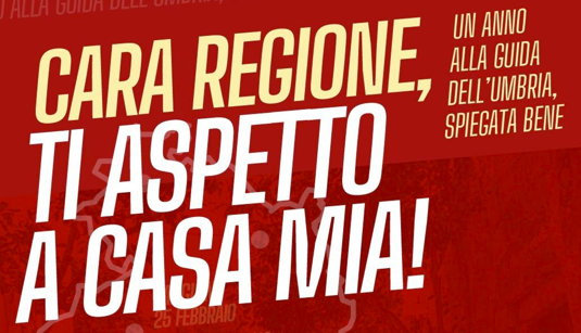 Cara Regione ti aspetto a casa mia Orvieto PD Umbria