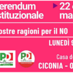 Le nostre ragioni per il NO 9-3-26 Casa del Popolo Ciconia