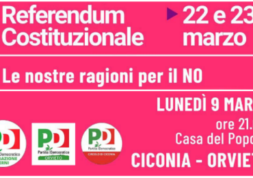Le nostre ragioni per il NO 9-3-26 Casa del Popolo Ciconia
